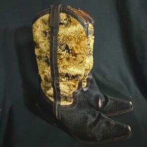 Vintage Donald Pliner leather cowboy boots